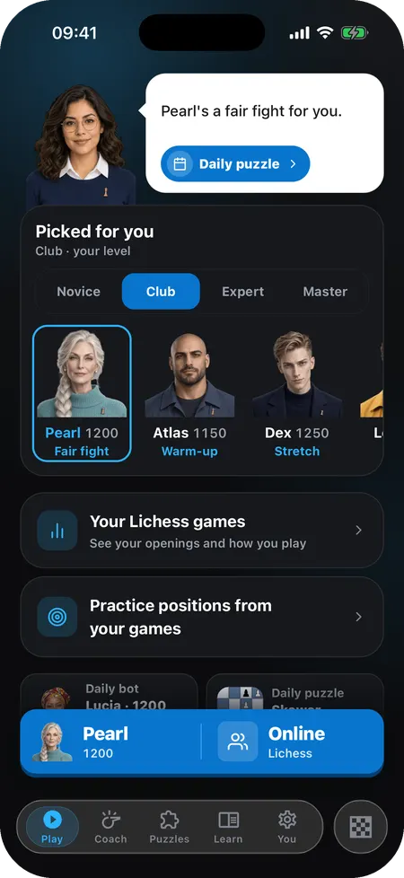La pantalla de inicio de Eloqi en English