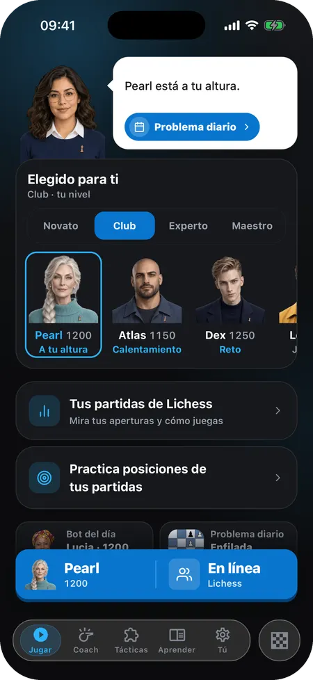 La pantalla de inicio de Eloqi en Español
