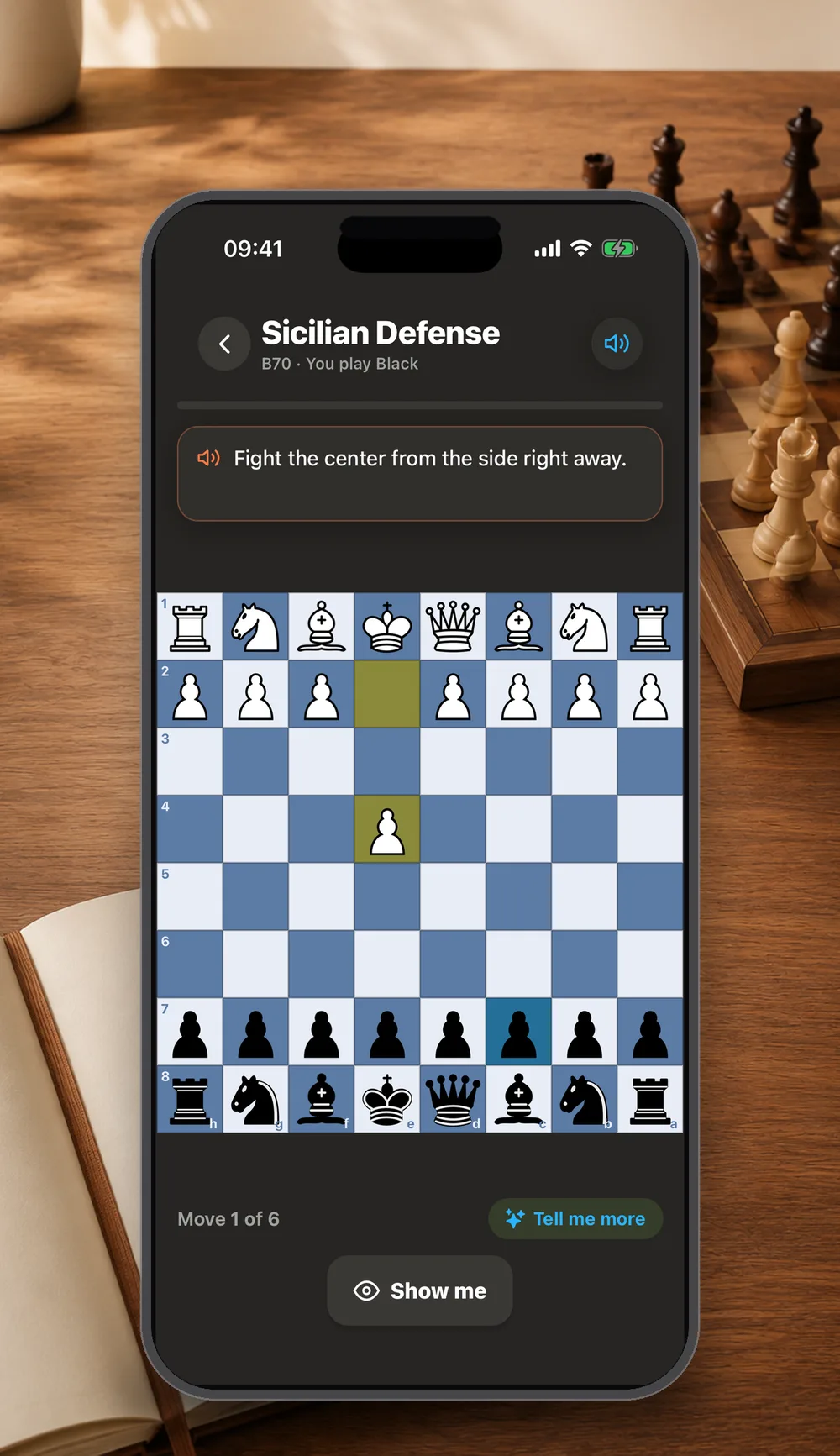 An interactive lesson on the Sicilian Defense